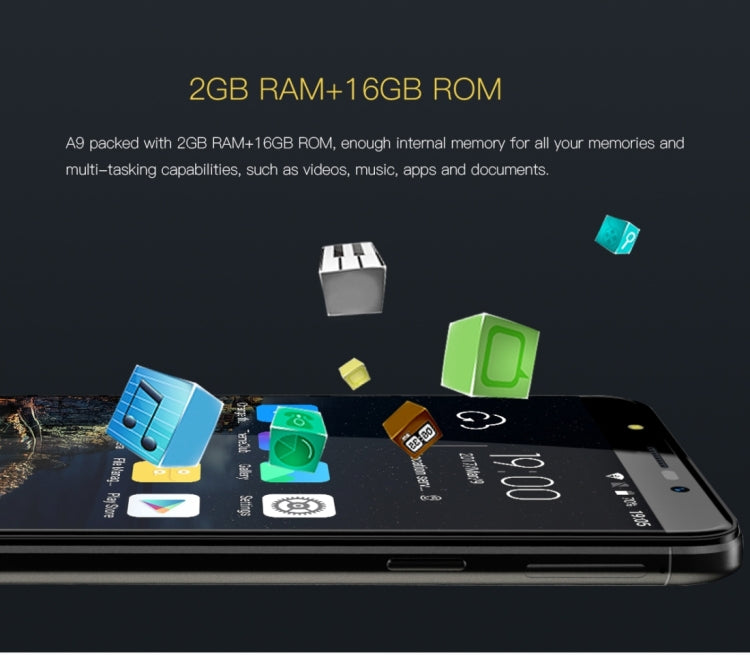 [HK Warehouse] Gretel A9, 2GB+16GB, Front Fingerprint Identification Home Key, Dual SIM, Dual Camera, 5.0 inch Android 6.0 MT6737 Quad Core 1.25GHz, Network: 4G/3G/2G