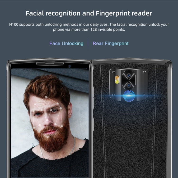 [HK Warehouse] DOOGEE N100, 4GB+64GB, Dual Back Cameras, Face ID & Fingerprint Identification, 10000mAh Battery, 5.99 inch Android 9.0 Pie MTK6763 Helio P23 Octa Core up to 2.0GHz, Network: 4G, Dual SIM (Dark Knight)
