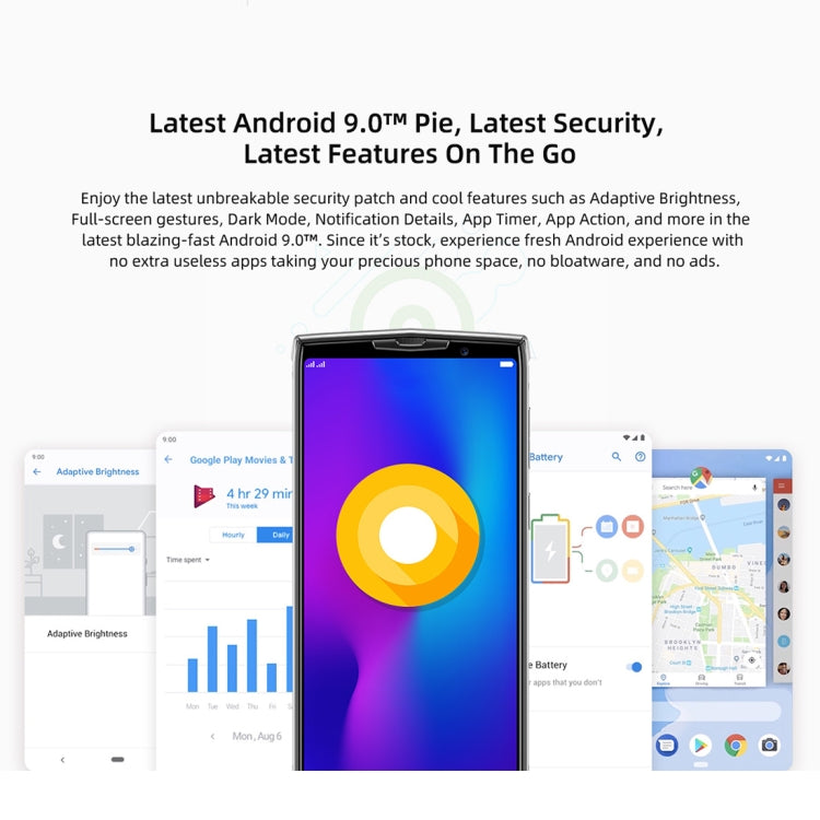 [HK Warehouse] DOOGEE N100, 4GB+64GB, Dual Back Cameras, Face ID & Fingerprint Identification, 10000mAh Battery, 5.99 inch Android 9.0 Pie MTK6763 Helio P23 Octa Core up to 2.0GHz, Network: 4G, Dual SIM (Dark Knight)