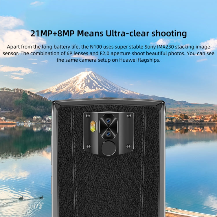 [HK Warehouse] DOOGEE N100, 4GB+64GB, Dual Back Cameras, Face ID & Fingerprint Identification, 10000mAh Battery, 5.99 inch Android 9.0 Pie MTK6763 Helio P23 Octa Core up to 2.0GHz, Network: 4G, Dual SIM (Dark Knight)