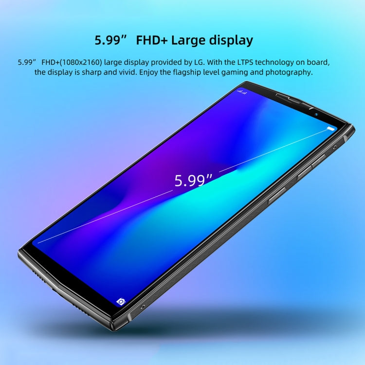 [HK Warehouse] DOOGEE N100, 4GB+64GB, Dual Back Cameras, Face ID & Fingerprint Identification, 10000mAh Battery, 5.99 inch Android 9.0 Pie MTK6763 Helio P23 Octa Core up to 2.0GHz, Network: 4G, Dual SIM (Dark Knight)