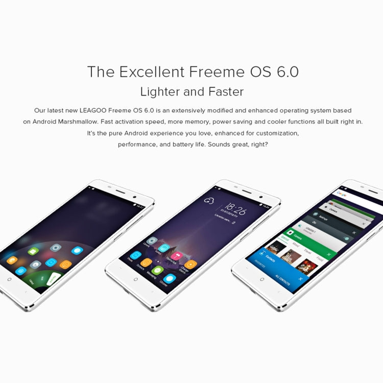 [HK Warehouse] LEAGOO M5, 2GB+16GB, Fingerprint Identification, 5 inch Freeme OS 6.0, MTK6580A Quad Core 1.3GHz, Network: 3G(Gold)