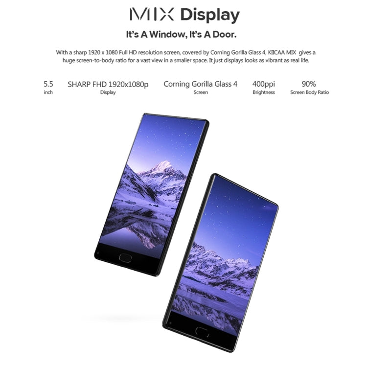 LEAGOO KIICAA MIX, 3GB+32GB, Dual Back Cameras, Fingerprint Identification, 5.5 inch 2.5D Curved Full Screen, LEAGOO OS 3.0 (Android 7.0) MTK6750T Octa Core up to 1.5GHz, Network: 4G, Dual SIM(Black)
