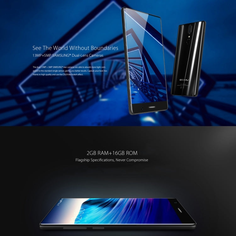 [HK Warehouse] UMIDIGI Crystal, 2GB+16GB, Dual Back Cameras, Fingerprint Identification, 5.5 inch Sharp Full Screen, Android 7.0 MTK6737T Quad Core up to 1.5GHz, Network: 4G, Dual SIM, OTG(Black)