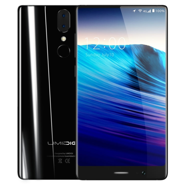 [HK Warehouse] UMIDIGI Crystal, 4GB+64GB, Dual Back Cameras, Fingerprint Identification, 5.5 inch Sharp Full Screen, Android 7.0 MTK6750T Octa Core up to 1.5GHz, Network: 4G, Dual SIM, OTG (Black)
