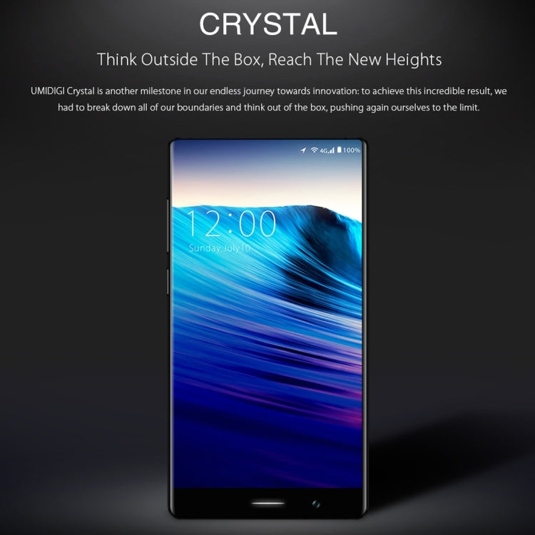 [HK Warehouse] UMIDIGI Crystal, 4GB+64GB, Dual Back Cameras, Fingerprint Identification, 5.5 inch Sharp Full Screen, Android 7.0 MTK6750T Octa Core up to 1.5GHz, Network: 4G, Dual SIM, OTG (Black)