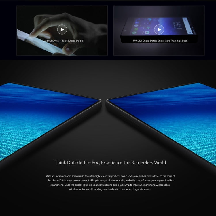 [HK Warehouse] UMIDIGI Crystal, 4GB+64GB, Dual Back Cameras, Fingerprint Identification, 5.5 inch Sharp Full Screen, Android 7.0 MTK6750T Octa Core up to 1.5GHz, Network: 4G, Dual SIM, OTG (Black)
