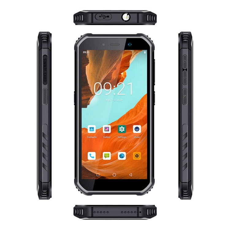 UNIWA F963 Pro Rugged Smart Phone, 6GB+128GB, 5.5 inch Android 13, Unisoc T606 Octa Core, NFC, Fingerprint Unlock, 4G Network, UK Plug  - Black Grey