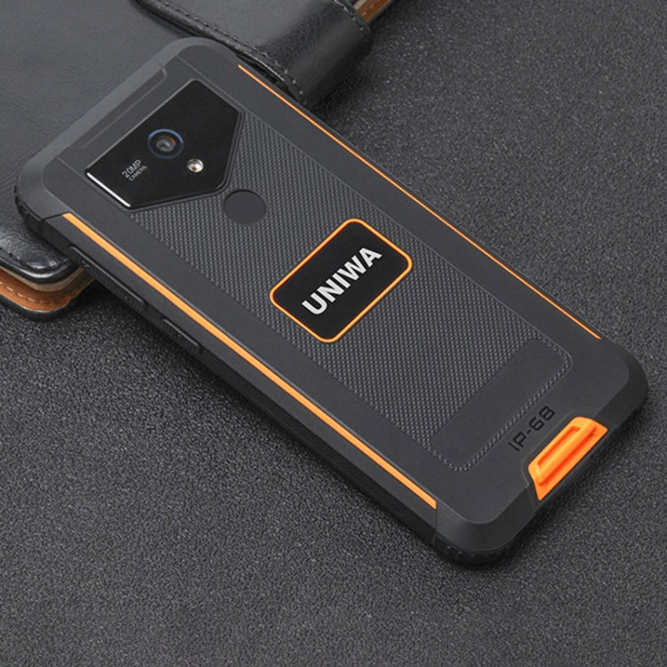 UNIWA F965 Pro Rugged Smart Phone, 6GB+128GB, 6 inch Android 13, MT6762 Octa Core, Network: 4G, NFC, PoC, SOS, AU Plug  - Black+Orange