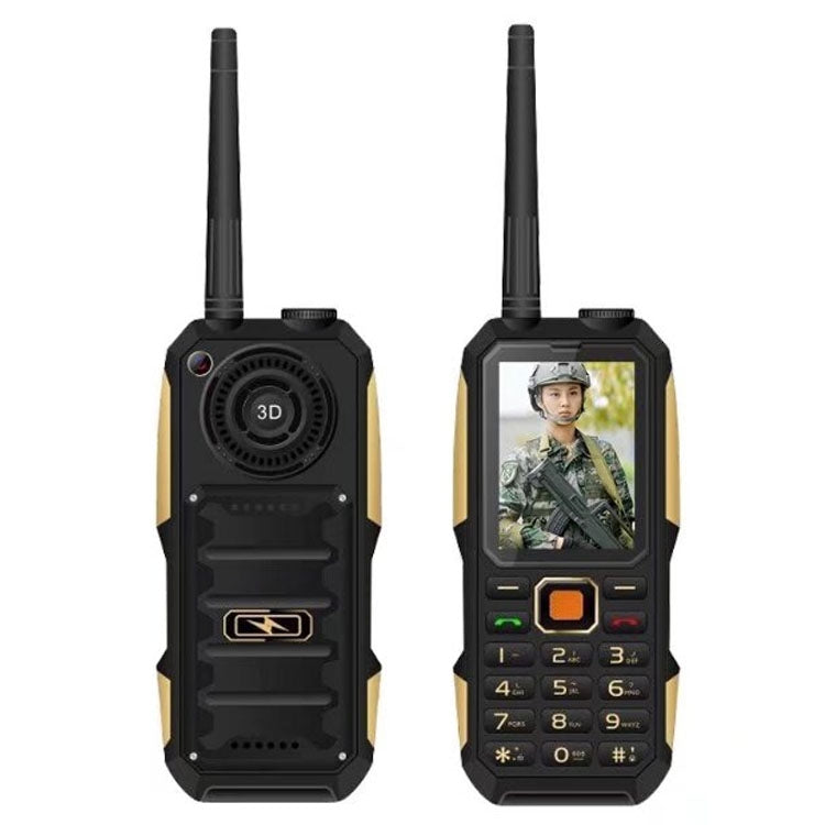 007W Walkie Talkie Mobile Phone, Waterproof Dustproof Shockproof, 3500mAh Battery, 2.6 inch, MTK6261DA, 21 Keys, Network: 2G, Bluetooth, SOS, Tachograph