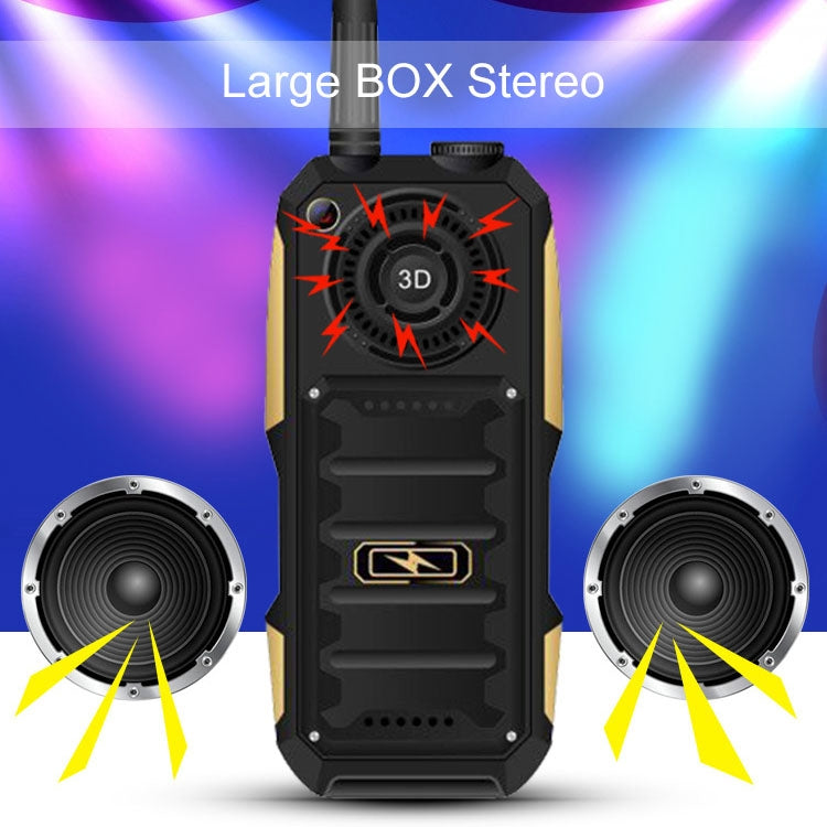 007W Walkie Talkie Mobile Phone, Waterproof Dustproof Shockproof, 3500mAh Battery, 2.6 inch, MTK6261DA, 21 Keys, Network: 2G, Bluetooth, SOS, Tachograph