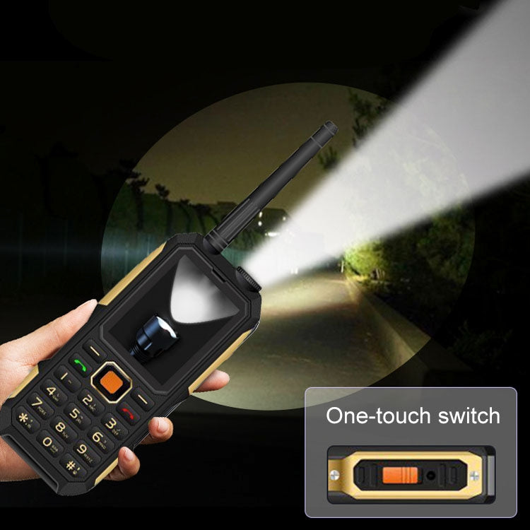 007W Walkie Talkie Mobile Phone, Waterproof Dustproof Shockproof, 3500mAh Battery, 2.6 inch, MTK6261DA, 21 Keys, Network: 2G, Bluetooth, SOS, Tachograph