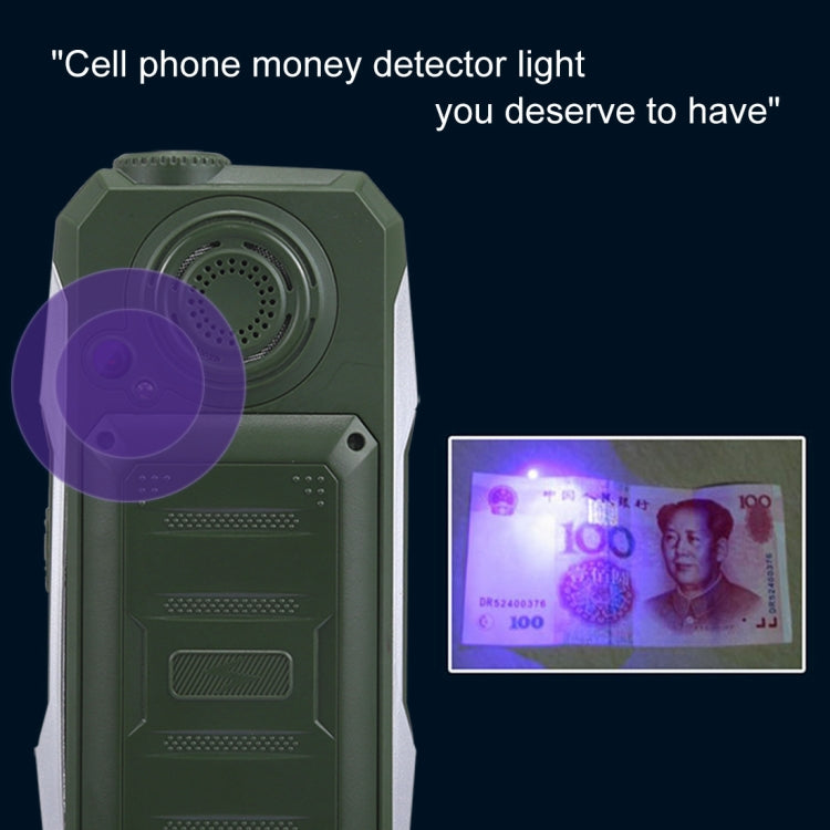 KUH T998 Triple Proofing Elder Phone, Anti-pressure Shockproof Dustproof, 15800mAh Large Capacity Battery, 2.4 inch, 21 Keys, Big Keys, Bluetooth, LED Flashlight, FM, Dual SIM(Silver)