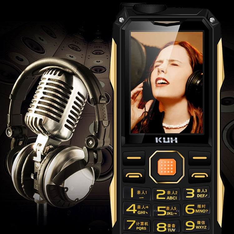 KUH T998 Triple Proofing Elder Phone, Anti-pressure Shockproof Dustproof, 15800mAh Large Capacity Battery, 2.4 inch, 21 Keys, Big Keys, Bluetooth, LED Flashlight, FM, Dual SIM(Silver)