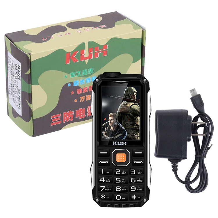 KUH T998 Triple Proofing Elder Phone, Anti-pressure Shockproof Dustproof, 15800mAh Large Capacity Battery, 2.4 inch, 21 Keys, Big Keys, Bluetooth, LED Flashlight, FM, Dual SIM(Silver)