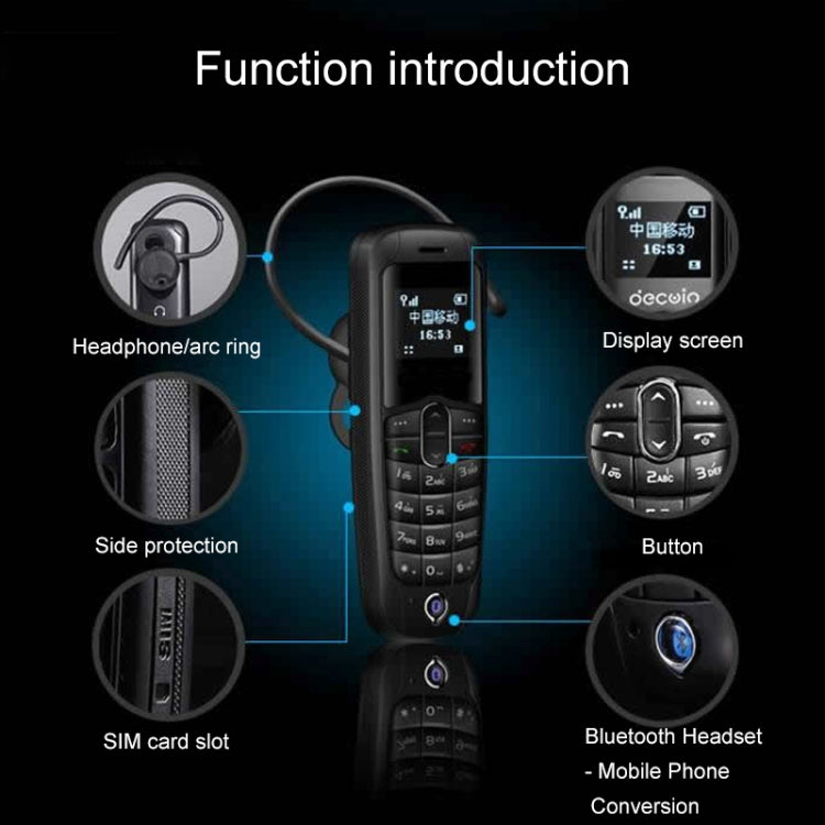Forita A20 Mini Mobile Phone, Hands Free Bluetooth Dialer Headphone, 0.66 inch, MTK6261D, 18 Keys, FM, MP3, GSM(Gold)