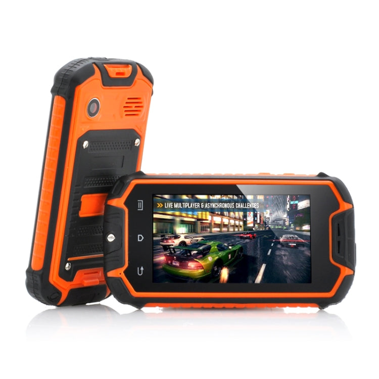 Forita Z18 Triple Proofing  Phone, IP53 Waterproof Shockproof Dustproof, 2.45 inch, Android 4.0, MTK6575, 2.0MP Camera, Bluetooth, WiFi, FM, Dual SIM(Orange)