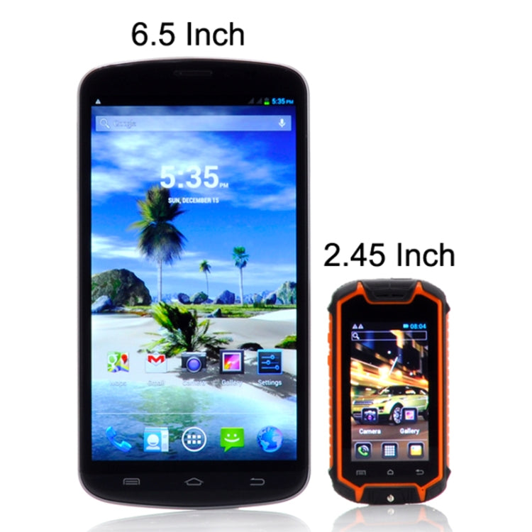 Forita Z18 Triple Proofing  Phone, IP53 Waterproof Shockproof Dustproof, 2.45 inch, Android 4.0, MTK6575, 2.0MP Camera, Bluetooth, WiFi, FM, Dual SIM(Orange)