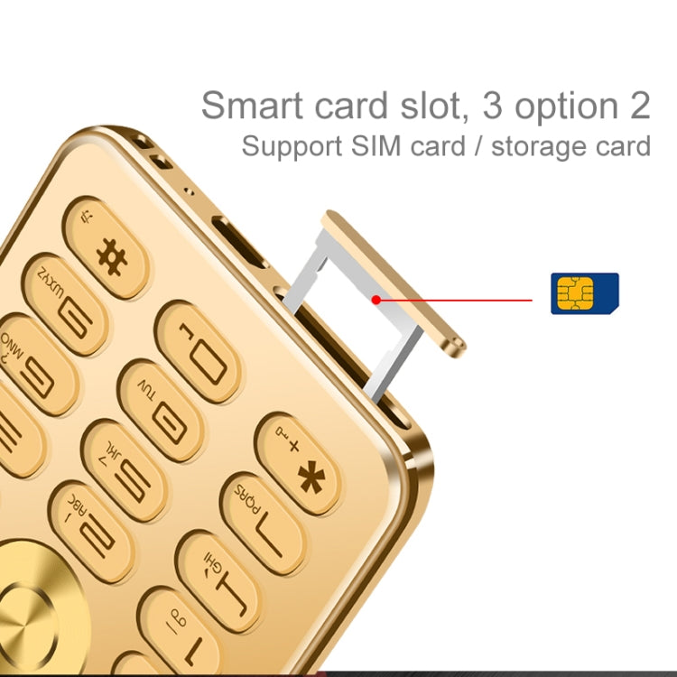MPARTY C555B Card Mobile Phone, 1.3 inch, MTK6261DA, 21 Keys, Support Bluetooth, Anti-lost, FM, GSM, Dual SIM