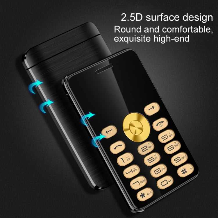 MPARTY C555B Card Mobile Phone, 1.3 inch, MTK6261DA, 21 Keys, Support Bluetooth, Anti-lost, FM, GSM, Dual SIM