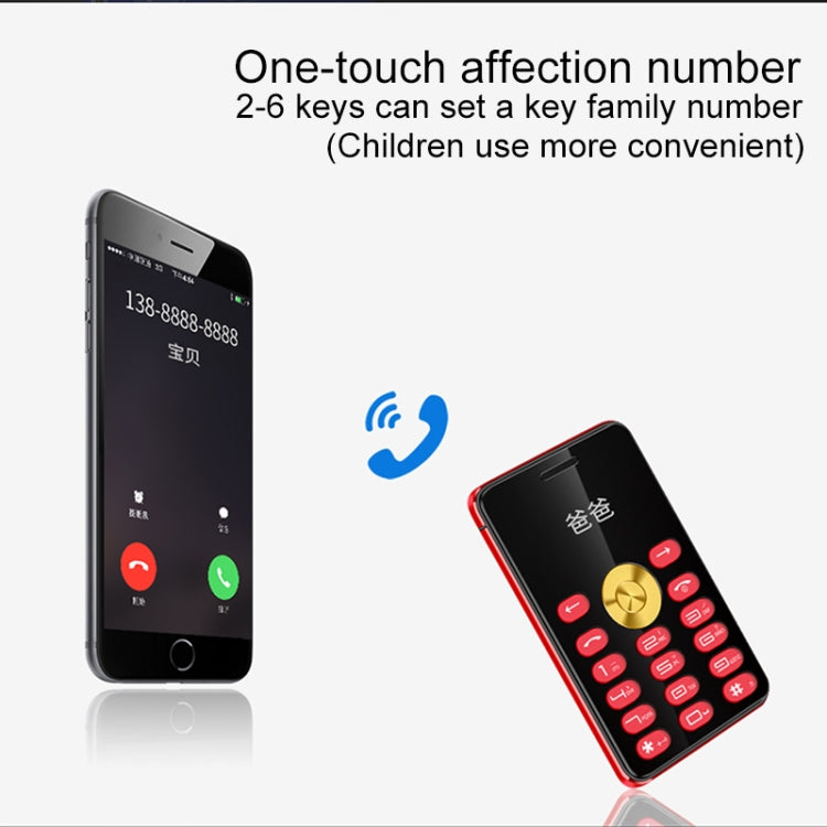 MPARTY C555B Card Mobile Phone, 1.3 inch, MTK6261DA, 21 Keys, Support Bluetooth, Anti-lost, FM, GSM, Dual SIM