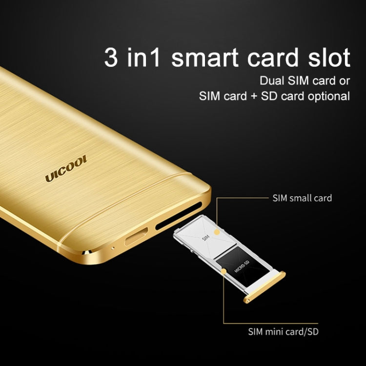 ULCOOL V16 Card Mobile Phone, 1.54 inch, SC6531D, 21 Keys, Support Bluetooth, FM, GSM, Dual SIM