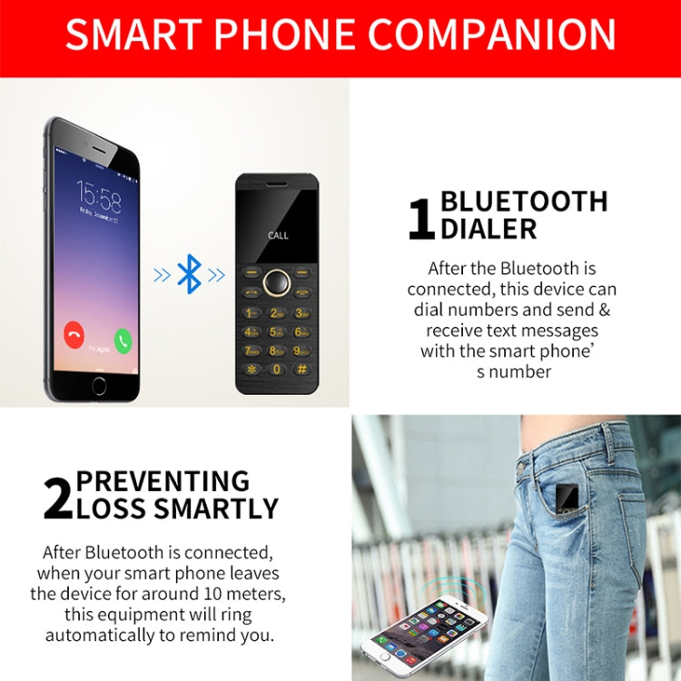 ULCOOL V16 Card Mobile Phone, 1.54 inch, SC6531D, 21 Keys, Support Bluetooth, FM, GSM, Dual SIM