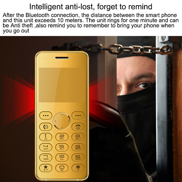 ULCOOL V2T Card Mobile Phone, 2.0 inch, SC6531CA, 20 Keys, Support Bluetooth, FM, IR, GSM, Dual SIM