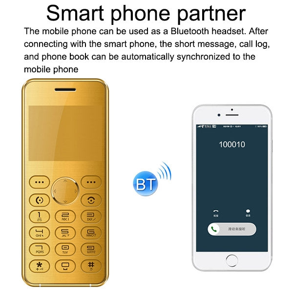 ULCOOL V2T Card Mobile Phone, 2.0 inch, SC6531CA, 20 Keys, Support Bluetooth, FM, IR, GSM, Dual SIM
