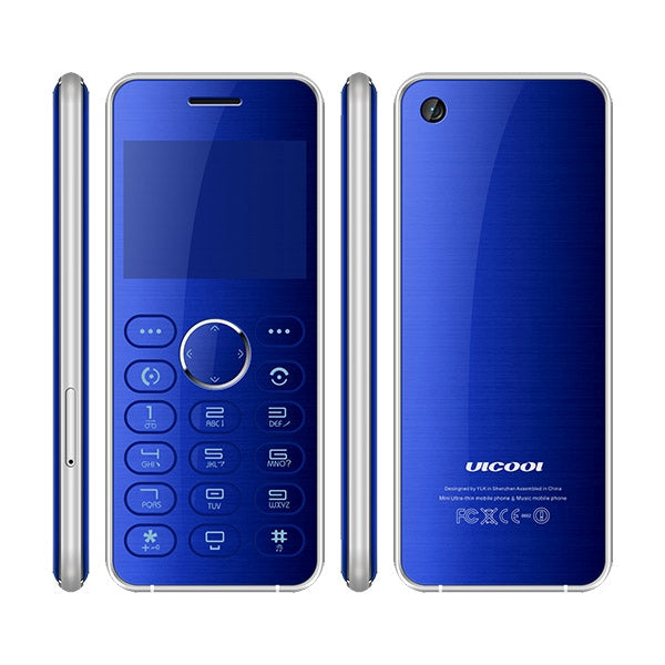 ULCOOL V2T Card Mobile Phone, 2.0 inch, SC6531CA, 20 Keys, Support Bluetooth, FM, IR, GSM, Dual SIM