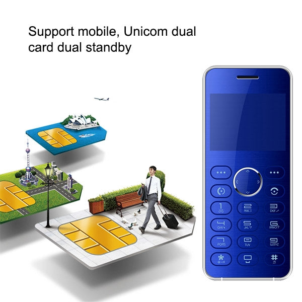 ULCOOL V2T Card Mobile Phone, 2.0 inch, SC6531CA, 20 Keys, Support Bluetooth, FM, IR, GSM, Dual SIM