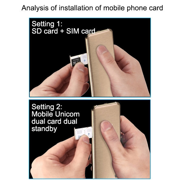 ULCOOL V2T Card Mobile Phone, 2.0 inch, SC6531CA, 20 Keys, Support Bluetooth, FM, IR, GSM, Dual SIM