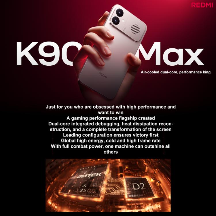Xiaomi Redmi K90 Max, 12GB+256GB, 6.83 inch Xiaomi HyperOS 3 Dimensity 9500 Octa Core, NFC, Network: 5G