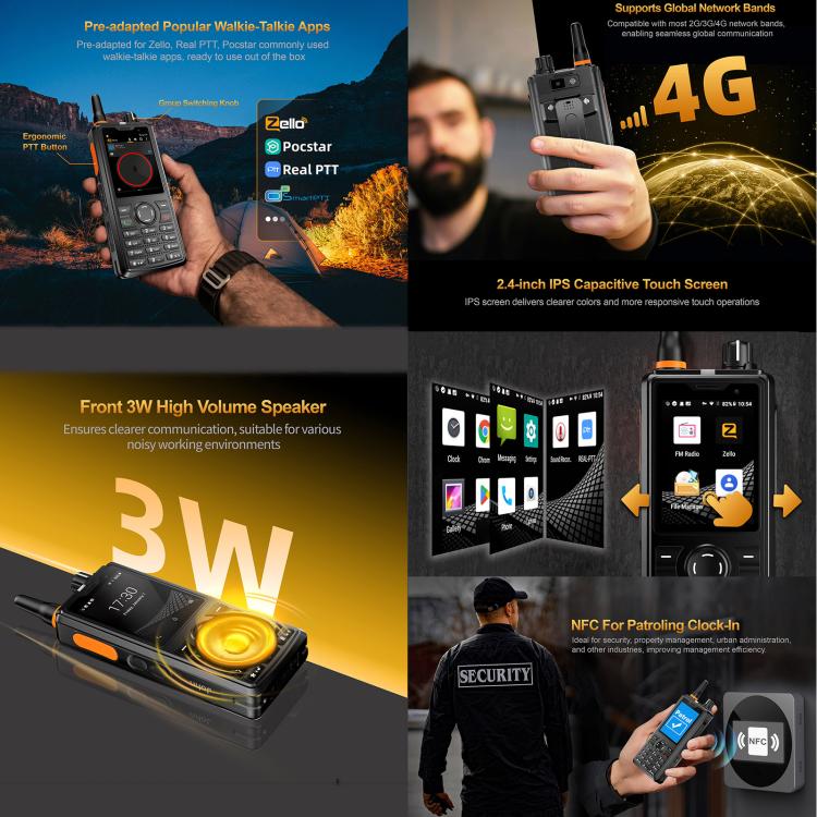 UNIWA F41 Rugged Phone, 1GB+8GB, 2.4 inch MediaTek MT6739 Quad Core,  4600mAh Battery, 21 Keys, Network: 4G  - Black