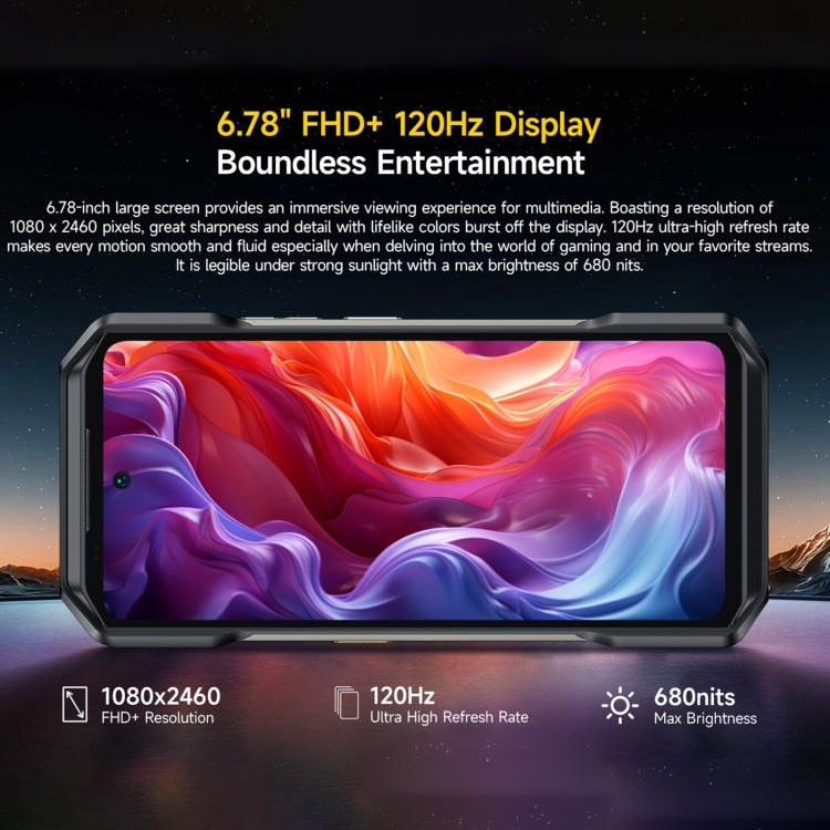 [HK Warehouse] Ulefone Armor 27 Pro Rugged Phone, 12GB+256GB, Night Vision, 10600mAh, 6.78 inch Android 14 MediaTek Dimensity 6300 Octa Core, Network: 5G, NFC  - Black