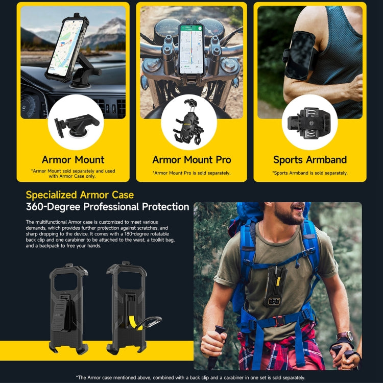 [HK Warehouse] Ulefone Armor 27 Pro Rugged Phone, 12GB+256GB, Night Vision, 10600mAh, 6.78 inch Android 14 MediaTek Dimensity 6300 Octa Core, Network: 5G, NFC  - Black