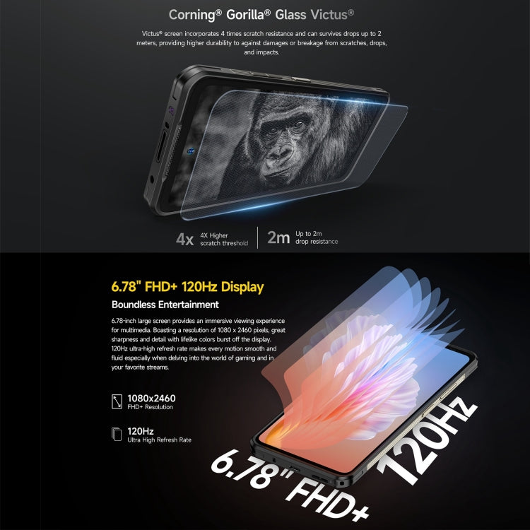 [HK Warehouse] Ulefone Armor 25T Rugged Phone, 6GB+256GB, Thermal Imaging, 6.78 inch Android 14 MediaTek Helio G99 Octa Core, Network: 4G, NFC, OTG  - Black