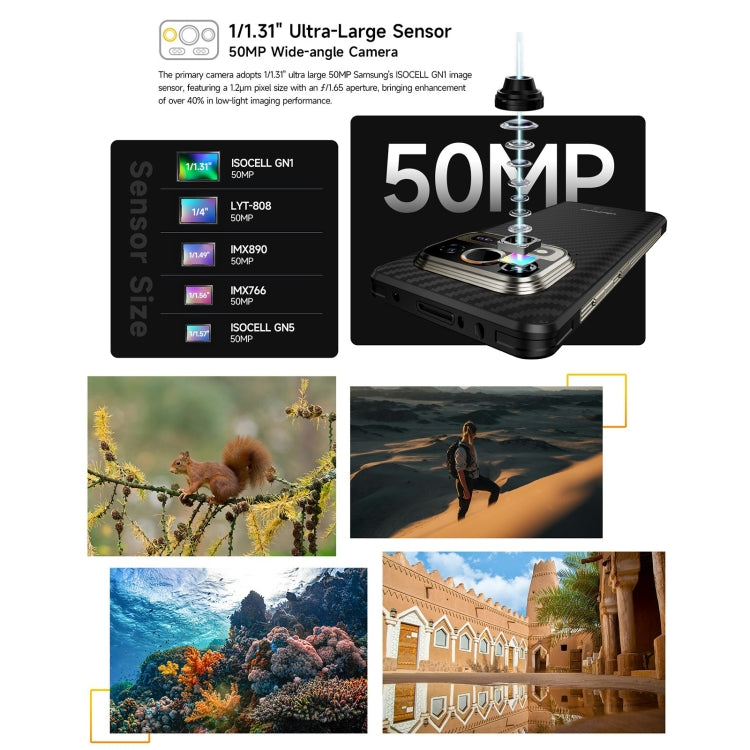 [HK Warehouse] Ulefone Armor 25T Rugged Phone, 6GB+256GB, Thermal Imaging, 6.78 inch Android 14 MediaTek Helio G99 Octa Core, Network: 4G, NFC, OTG  - Black