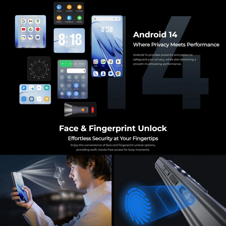 [HK Warehouse] Oukitel WP52 5G Rugged Phone, 4GB+256GB, 6.6 inch Android 14.0 MediaTek Dimensity 6100+ Octa-core, NFC, OTG, Network: 5G