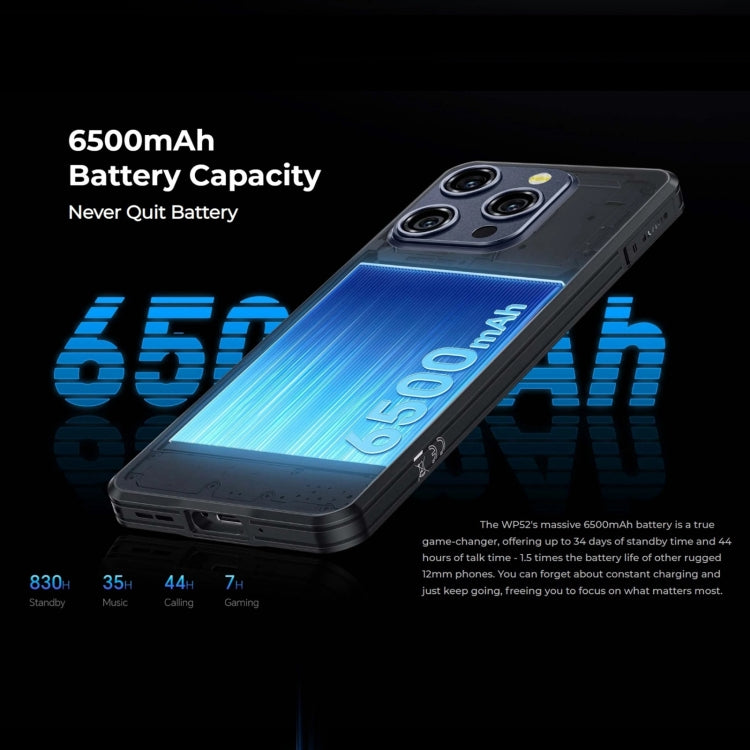 [HK Warehouse] Oukitel WP52 5G Rugged Phone, 4GB+256GB, 6.6 inch Android 14.0 MediaTek Dimensity 6100+ Octa-core, NFC, OTG, Network: 5G
