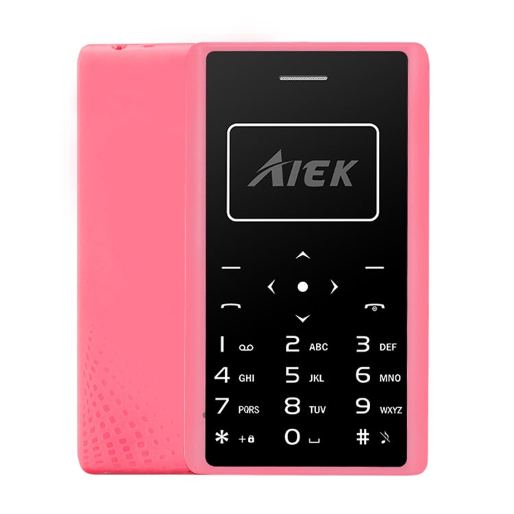 Aiek X7 Card Mobile Phone, Network: 2G, 0.96 inch Screen, Support MP3, LED Torch, FM, Alarm, QQ Function, 8GB TF Card