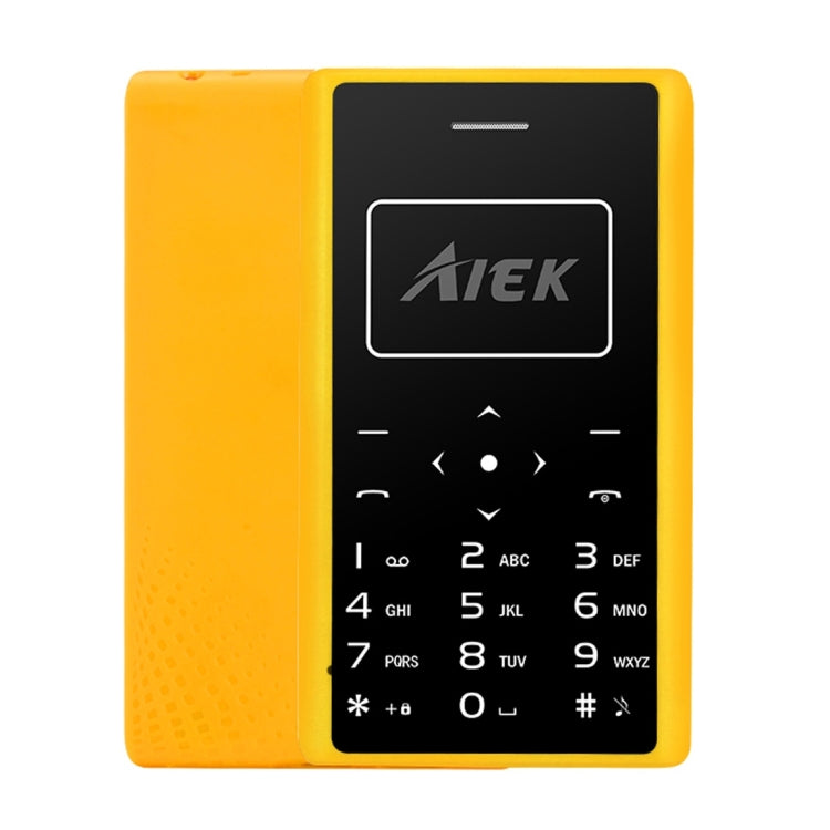 Aiek X7 Card Mobile Phone, Network: 2G, 0.96 inch Screen, Support MP3, LED Torch, FM, Alarm, QQ Function, 8GB TF Card