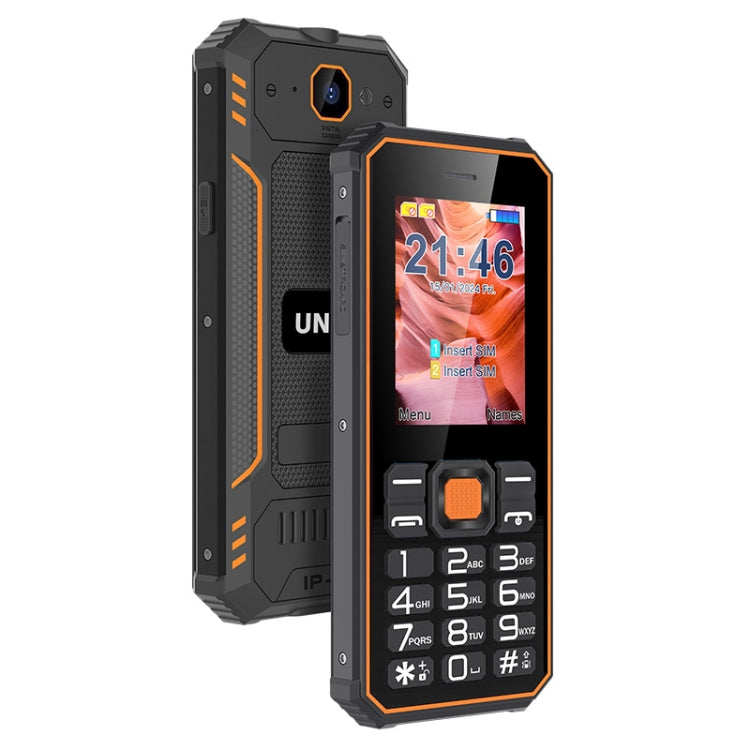 UNIWA S2 IP68 Rugged Keypad Phone, 2.4 inch Mediatek MT6261, 2500mAh Battery, 21 Keys, Network: 2G  - Black+Orange