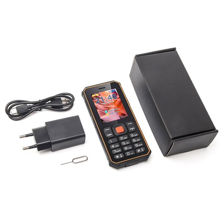 UNIWA S2 IP68 Rugged Keypad Phone, 2.4 inch Mediatek MT6261, 2500mAh Battery, 21 Keys, Network: 2G  - Black+Orange