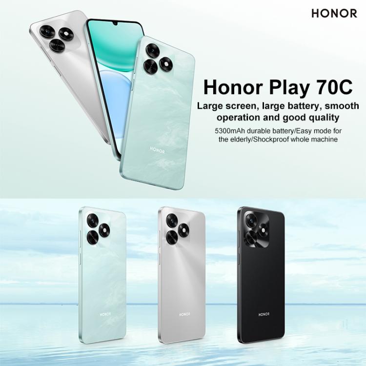Honor Play 70C, 4GB+128GB, 6.75 inch MagicOS 9.0 Android 15 MediaTek Helio G81 Ultra Octa Core, Network: 4G, OTG