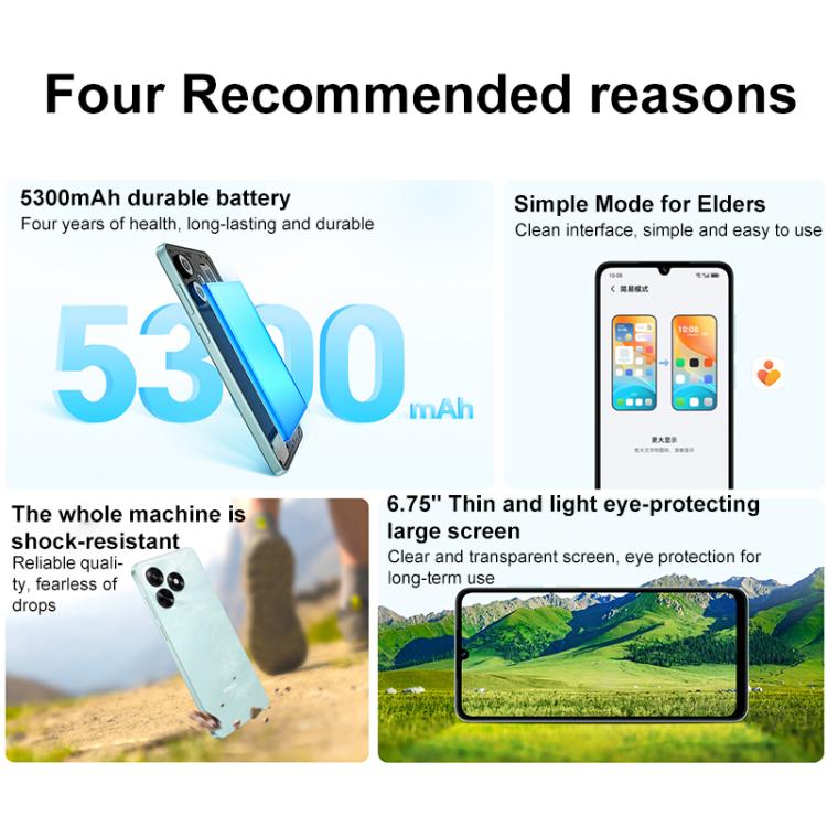 Honor Play 70C, 4GB+128GB, 6.75 inch MagicOS 9.0 Android 15 MediaTek Helio G81 Ultra Octa Core, Network: 4G, OTG