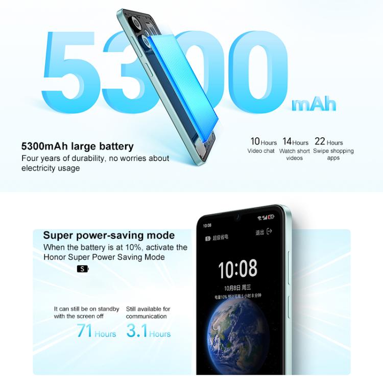 Honor Play 70C, 4GB+128GB, 6.75 inch MagicOS 9.0 Android 15 MediaTek Helio G81 Ultra Octa Core, Network: 4G, OTG