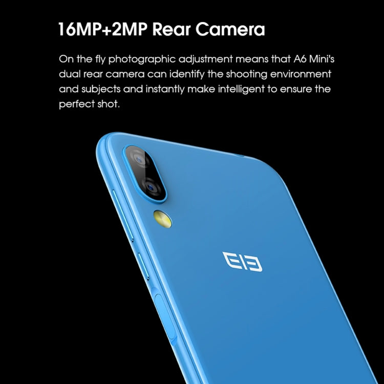 [HK Warehouse] ELEPHONE A6 mini, 4GB+32GB, Dual Back Cameras, Face ID & Fingerprint Identification, 5.71 inch Waterdrop Screen Android 9.0 MTK6761 Quad Core up to 2.0GHz, Network: 4G, OTG