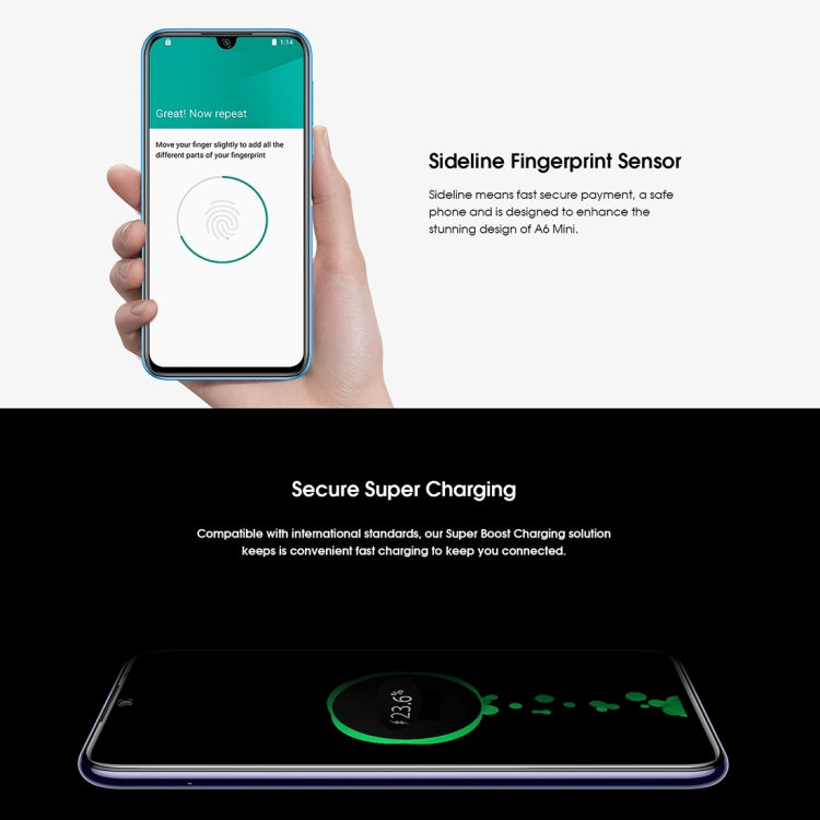 [HK Warehouse] ELEPHONE A6 mini, 4GB+32GB, Dual Back Cameras, Face ID & Fingerprint Identification, 5.71 inch Waterdrop Screen Android 9.0 MTK6761 Quad Core up to 2.0GHz, Network: 4G, OTG