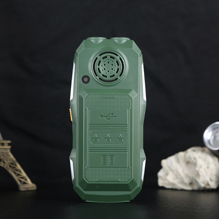 F26 Triple Proofing Elder Phone, Waterproof Shockproof Dustproof, 16800mAh Battery, 2.4 inch, 21 Keys, LED Flashlight, FM, Dual SIM(Green)